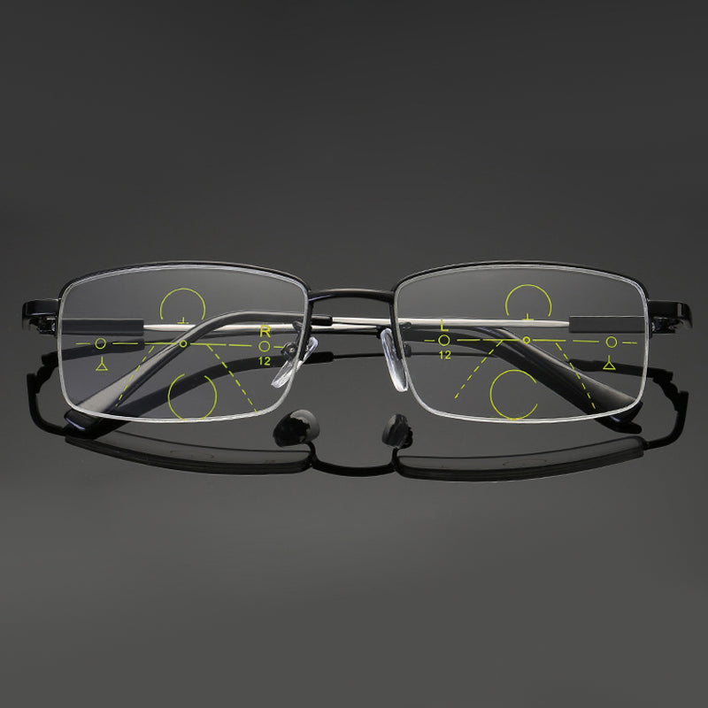 Glosrity Titanium progressive far and near dual-use reading glasses-FR